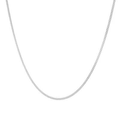 55cm (22") 1.5mm-2mm Width Curb Chain in Sterling Silver