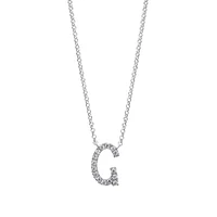 A' Initial necklace with 0.10 Carat TW of Diamonds in 10kt White Gold
