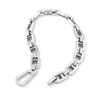 Men's 0.30 Carat TW Men's Black Diamond Link Bracelet in Sterling Silver