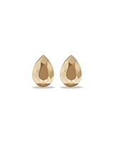 6mm Pear Metal Diamond Stud Earrings in 10kt Yellow Gold