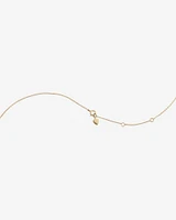 Mini Puff Heart Necklace with .12TW of Diamonds in 10kt Yellow Gold and Rhodium