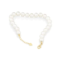 Cultured Freshwater Pearl Bracelet in 10kt Yellow Gold
