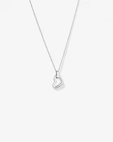 Heart Pendant and Chain with Cubic Zirconia in Sterling Silver