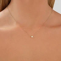 Heart Slider Necklace in 10kt Yellow Gold