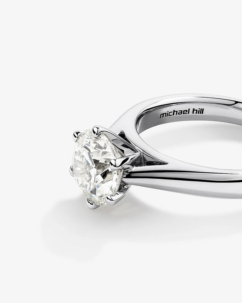 2 Carat Solitaire Ring in 14kt White Gold