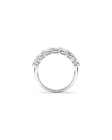 7 Stone Claw Wedding Ring with 1.61 Carat TW of Diamonds in 14kt White Gold