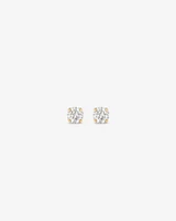 0,15 Carat TW Boucles d'oreilles puces solitaires en or blanc 10kt