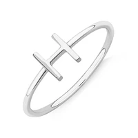 C Initial Ring in Sterling Silver