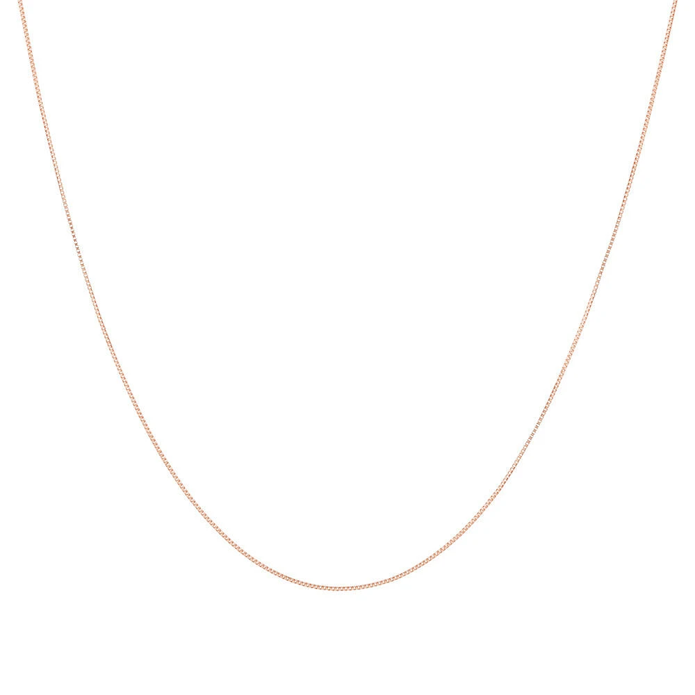 45cm (18") Box Chain in 10kt Rose Gold