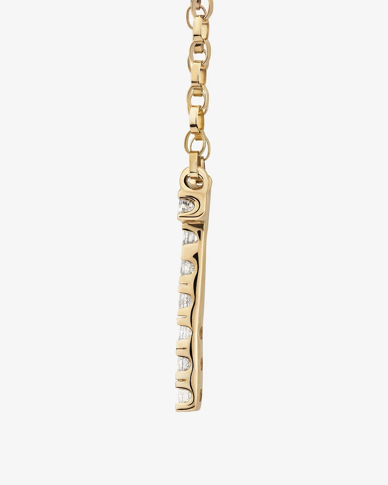 "K" Initial Necklace with 0.10 Carat TW of Diamonds in 10kt Yellow Gold