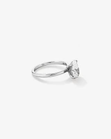 2.00 Carat TW Oval Cut Laboratory-Grown Diamond Solitaire Engagement Ring in 14kt White Gold