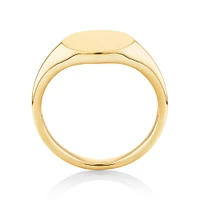 Round Signet Ring in 10kt Yellow Gold