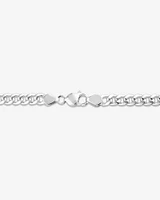 55cm (22") 7mm Width Miami Curb Chain in Sterling Silver