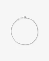 19cm (7.5") 1.8mm Width Fine Beclher Chain Bracelet in Sterling Silver