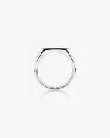 Men's Rectangle Signet Ring In Sterling Silver