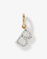 Diamond Letter B Initial Pendant in 10kt Yellow Gold