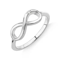 Diamond Accent Infinity Ring Sterling Silver