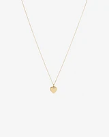 Diamond Charm Heart Pendant Necklace in 10kt Yellow Gold