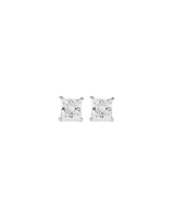 Stud Earrings with Cubic Zirconia in Sterling Silver