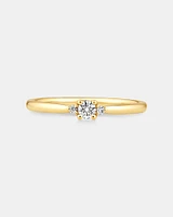 3 Stone Ring with 0.11 Carat TW Diamonds in 10kt Yellow Gold