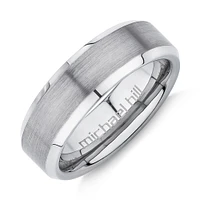 Men's Ring in Grey Sapphire Tungsten