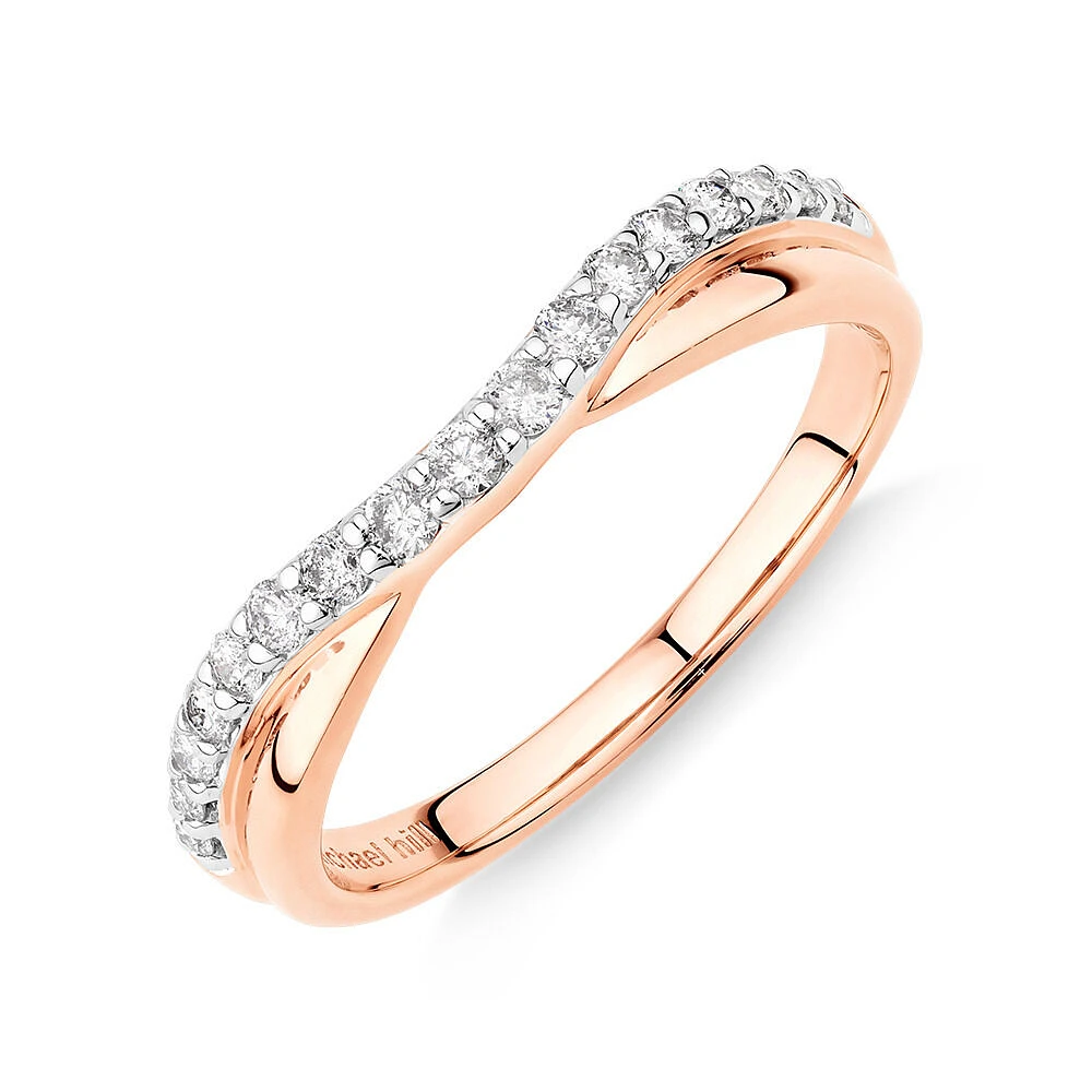 Wedding Ring with 0.25 Carat TW of Diamonds in 14kt Rose Gold