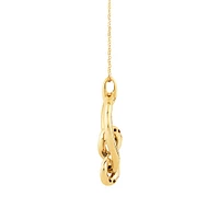 Pendentif Knots moyen en or jaune 10 K avec diamants totalisant 0,19 ct