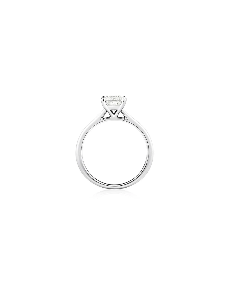 Evermore Certified Solitaire Ring With 1 Carat TW Diamond In 14kt White Gold