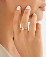 Solitaire Ring with Morganite in 10kt Rose Gold