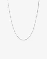 50cm (20") 3mm Width Small Diamond Cut Infinity Link Chain Necklace in Sterling Silver