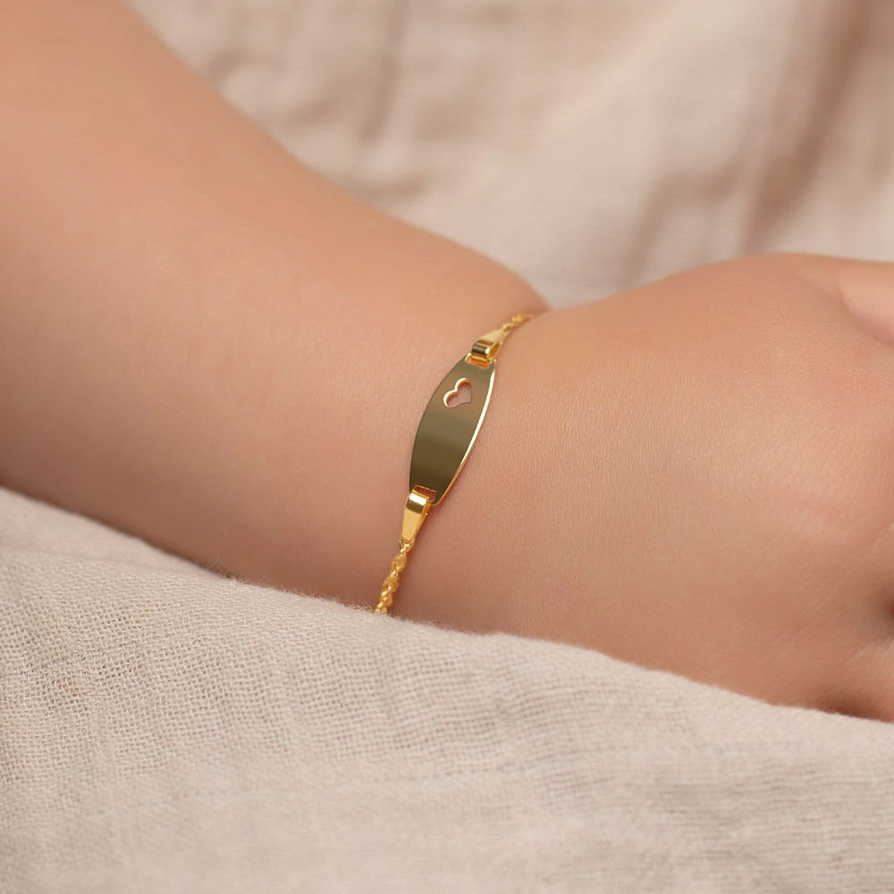 14cm (5.5") Baby Identity Bracelet in 10kt Yellow Gold