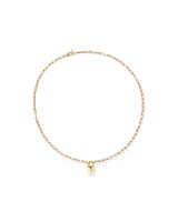 Signature Lock Necklace in 10kt Yellow Gold