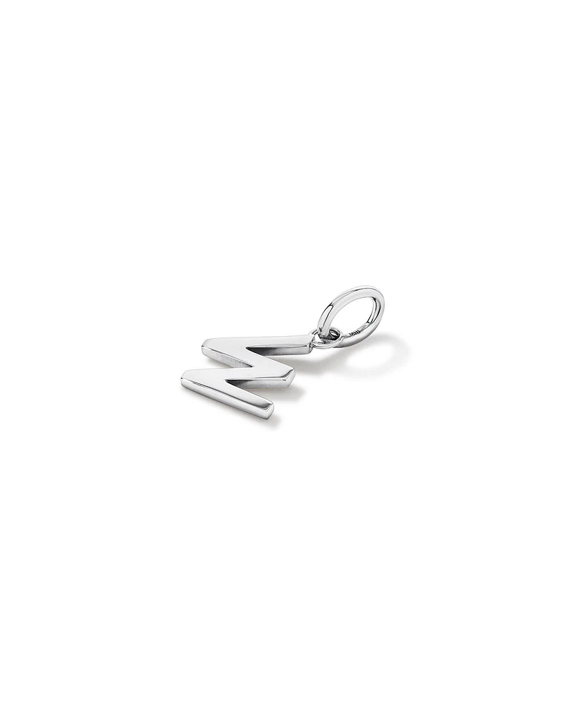 Letter U Initial Pendant in Sterling Silver