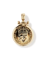 Half Sovereign Medallion Pendant in 10kt and 22kt Yellow Gold