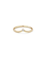 Diamond Accent Chevron Ring in 10kt Yellow Gold