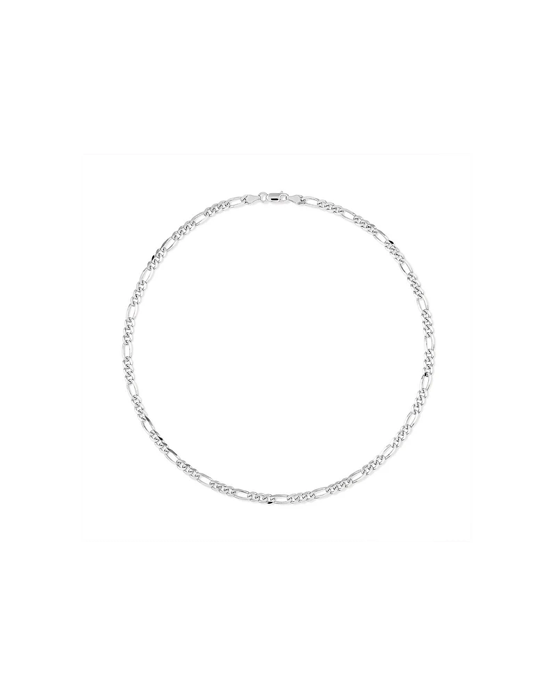 Collier Chaîne Gourmette Fine 55 Cm (22") Largeur 2,5-3 Mm En Argent Sterling