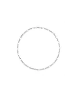 55cm (22") 5.75mm Width Figaro Chain Necklace in Sterling Silver