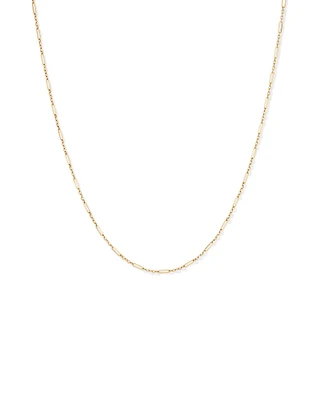 1.6mm Wide Paperclip 3 and 1 Chain in 10kt Yellow Gold