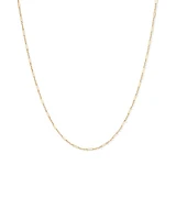 1.6mm Wide Paperclip 3 and 1 Chain in 10kt Yellow Gold