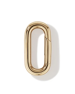 Polished Paperclip Pendant Connector in 10k Yellow Gold