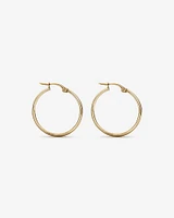 20mm Round Hoop Earrings in 10kt Yellow Gold