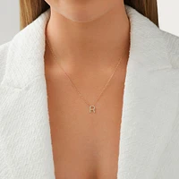 "K" Initial Necklace with 0.10 Carat TW of Diamonds in 10kt Yellow Gold