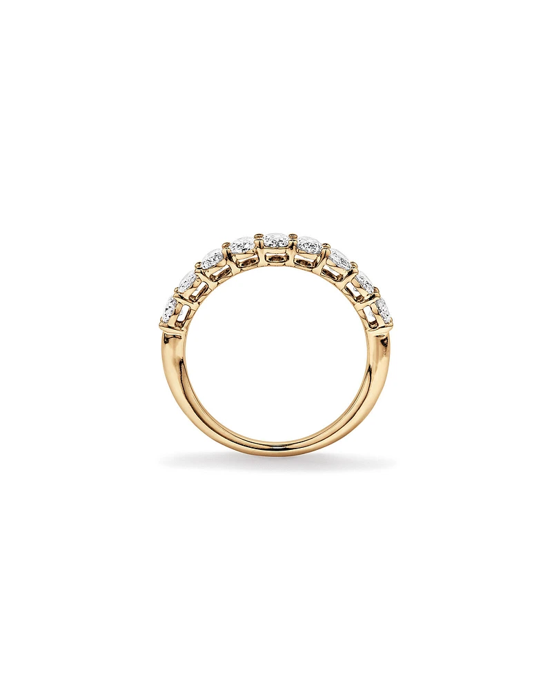 1.17 Carat TW Oval Laboratory-Grown Diamond Wedding Ring in 14kt White Gold