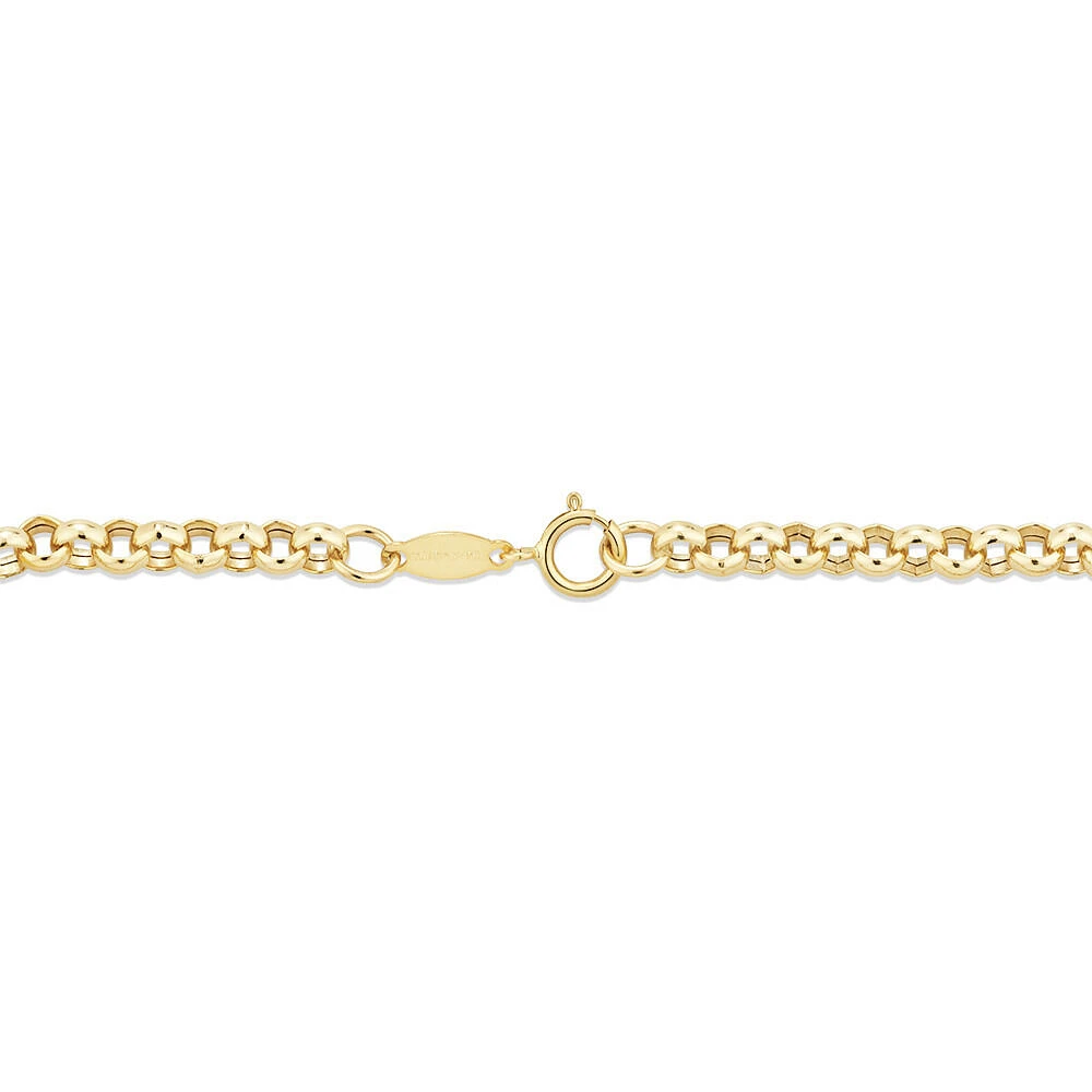 19cm (7.5") 4mm-4.5mm Width Belcher Bracelet in 10kt Yellow Gold