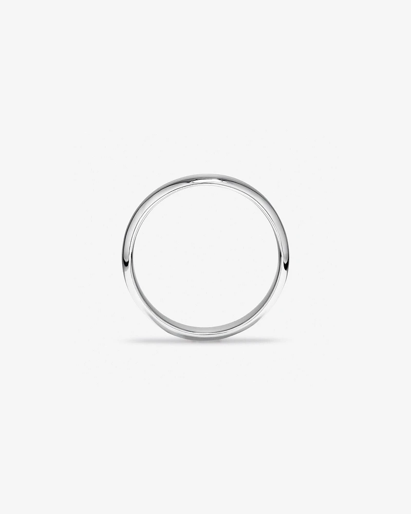 5mm Half Round Wedding Band Sterling Silver