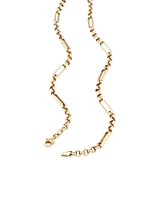 50cm Hollow Belcher Fob Necklace in 10kt Yellow Gold