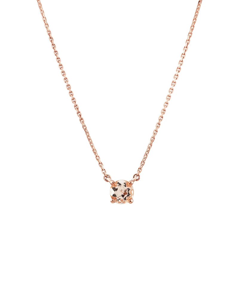 Necklace with Morganite in 10kt Rose Gold