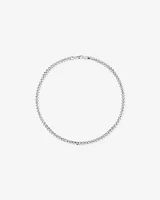 55cm (22") 7.20mm Width Bevelled Curb Chain Necklace in Sterling Silver