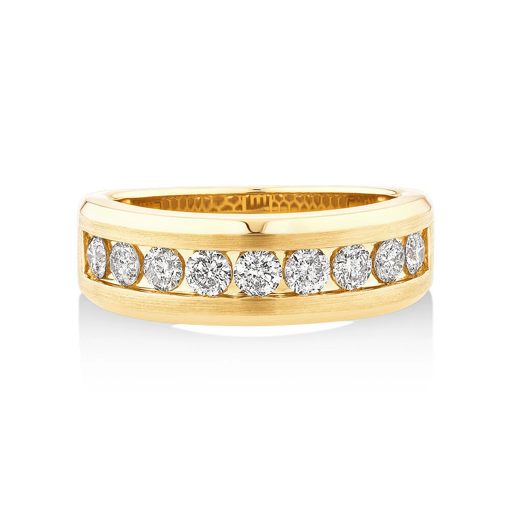 Men's Ring with 1 Carat TW of Diamonds in 10kt Yellow Gold