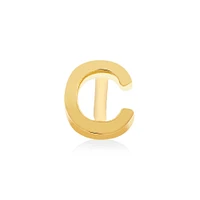 G Initial Single Stud Earring in 10kt Yellow Gold